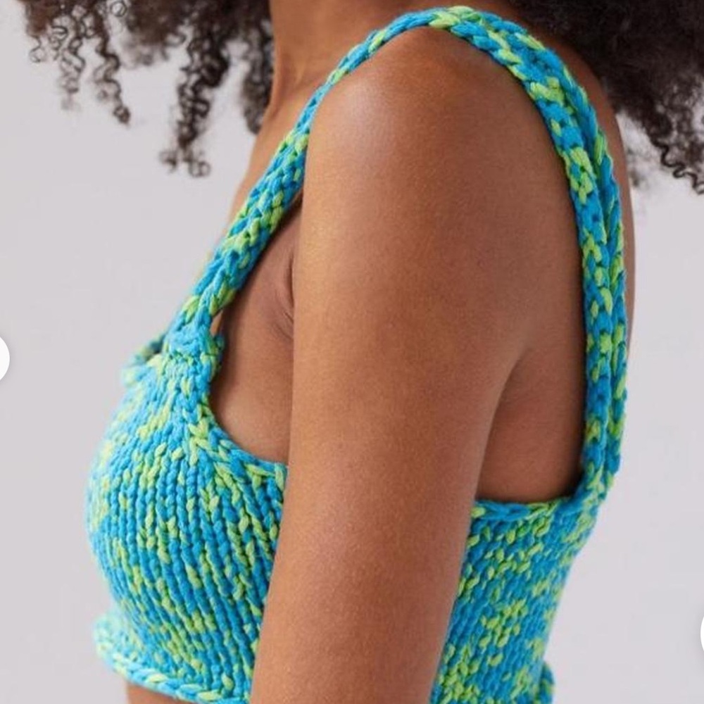Urban Outfitters Blue & Green Knit Tank Top - Picture 2 of 5